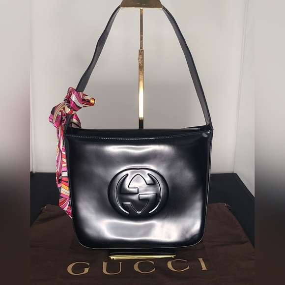 GUCCI VINTAGE 1970’S SOHO LEATHER INTERLOCKING GG SHOULDER BAG VERY GOOD COND - Picture 9 of 17